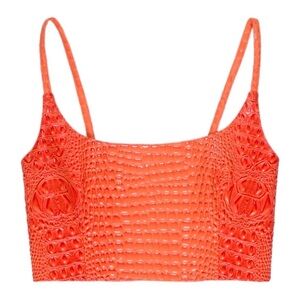 🍊NEW Mia Vesper Croc Embossed Crop Top